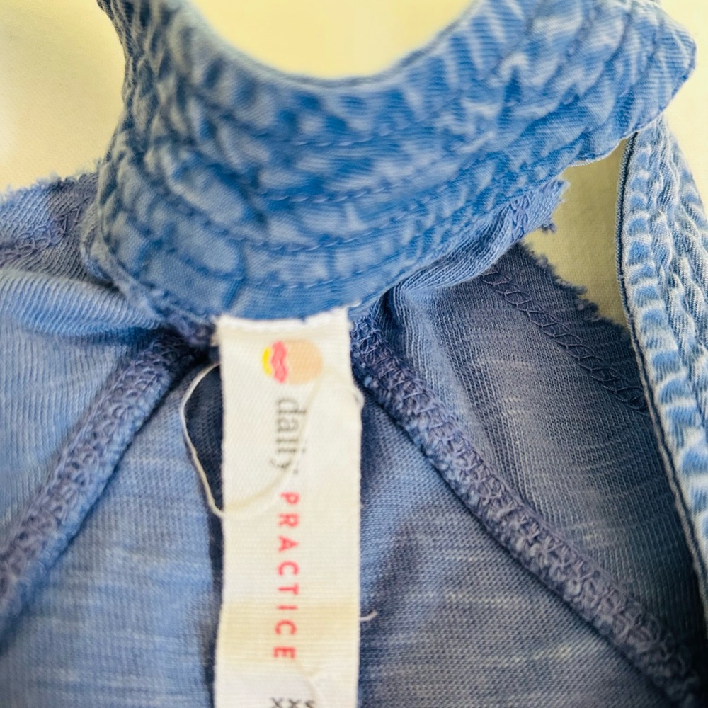 Daily Practice Blue racer back tank dress XXS